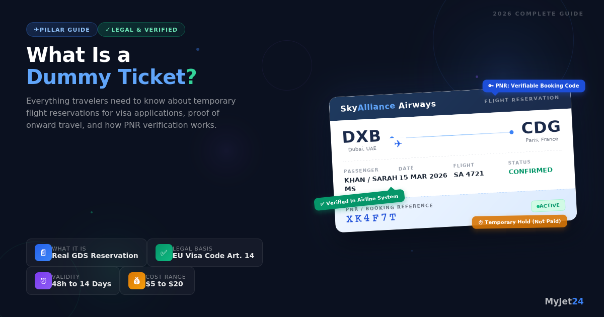 What Is a Dummy Ticket? The Complete Guide for Travelers in 2026