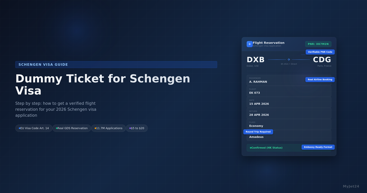 Dummy Ticket for Schengen Visa: Step by Step Guide 2026
